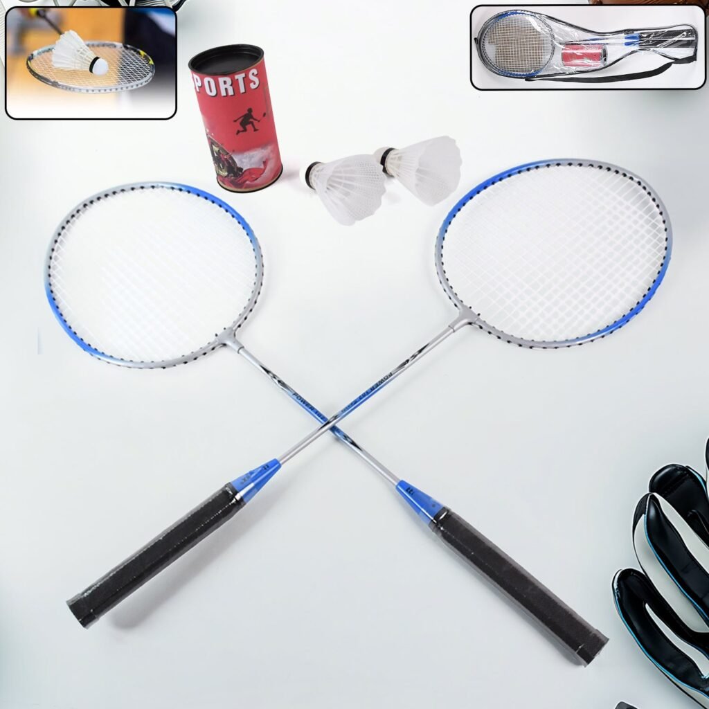 Badminton Set – Lightweight Metal Rackets with Carry Case