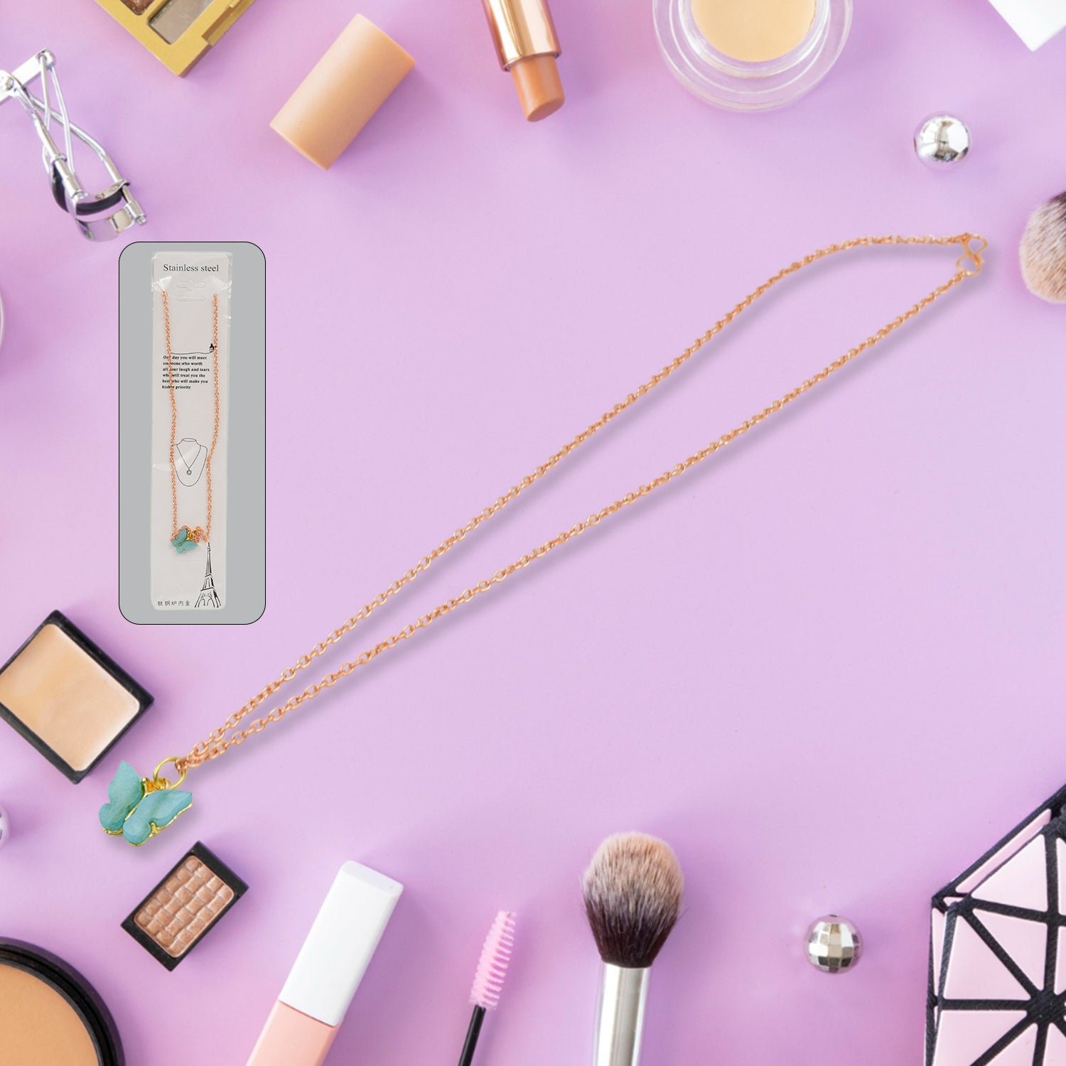 Charm Chain Necklace – Mixed Design | Indo Glow Jewellery - Image 3