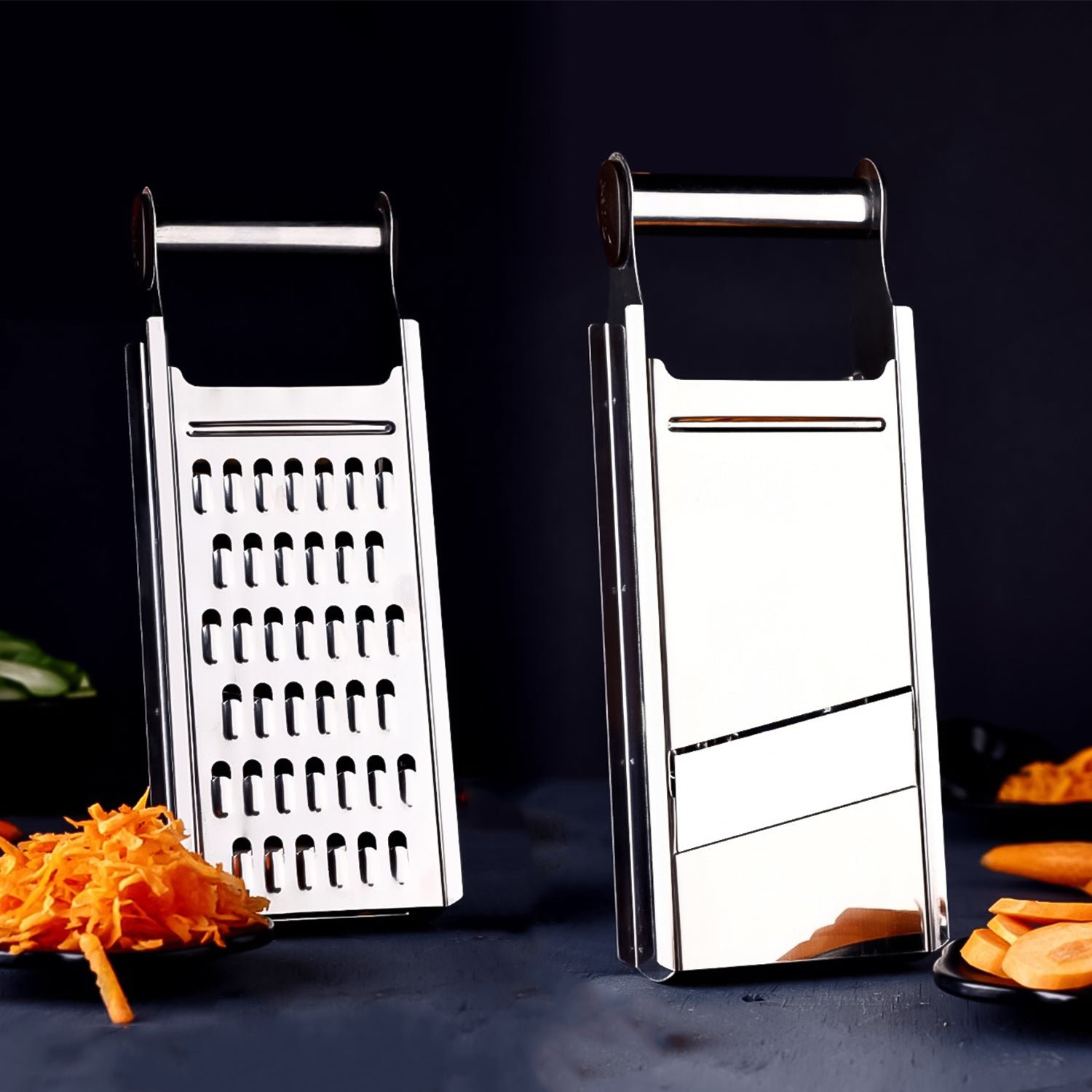 Stainless Steel Slicer – Sharp 2-in-1 Kitchen Cutter and Grater - Image 3