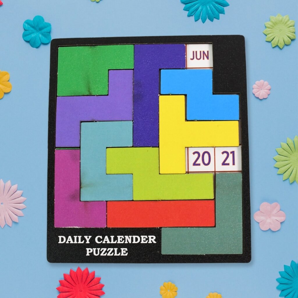 Wooden Daily Calendar Puzzle - Mind Challenge Game | Inventive Play