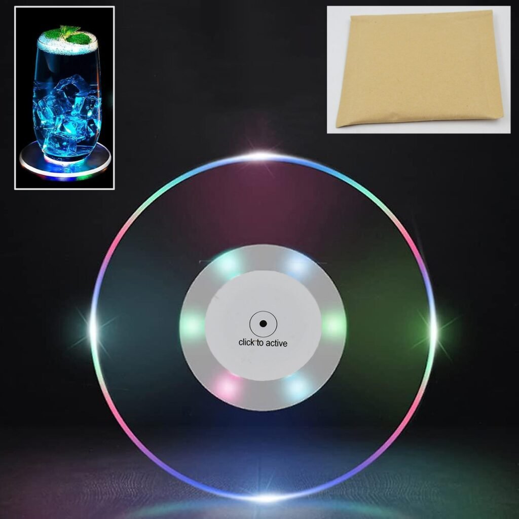 LED Coaster – Ultra-Thin, Waterproof & Non-Slip | Indo Glow