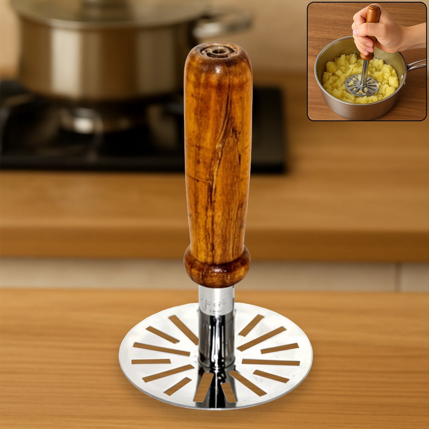 Paubhaji Masher – Ergonomic Stainless Steel | GripChef - Image 2