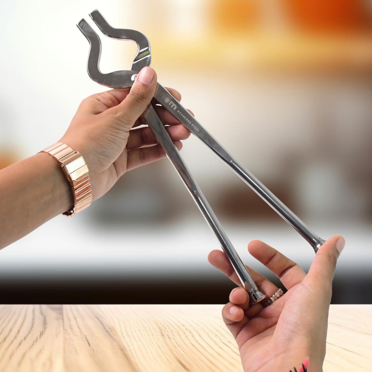 Stainless Steel Full Round Kitchen Pincer – Heavy Duty Grip - Image 3