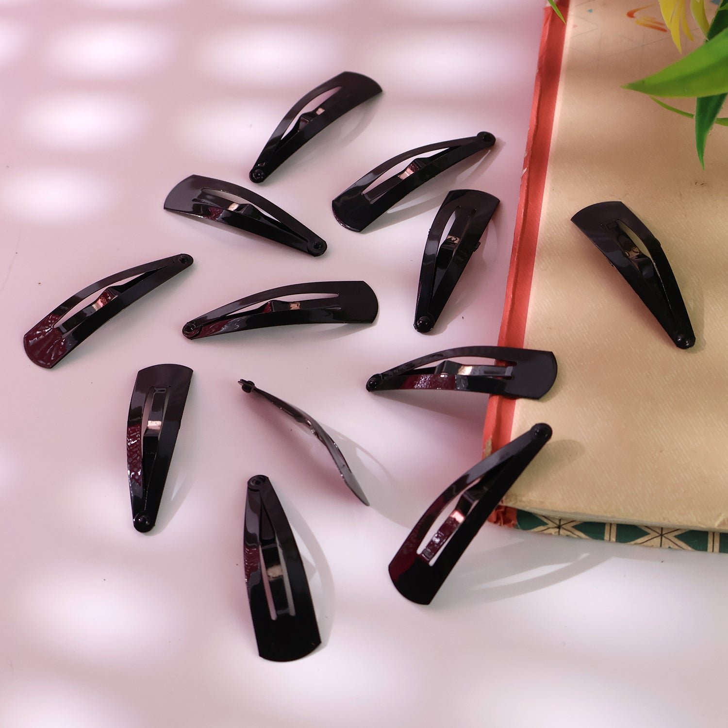 Metal Tik Tak Hair Clips – 12 Pc Matt Black Set | Calm & Curl - Image 3