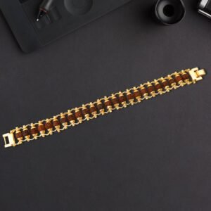 Rudraksha Bracelet &ndash; Golden Modern Design for Meditation | Bracelet Bar