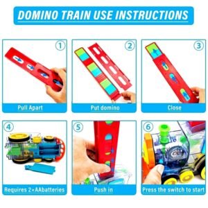 Domino Train Set &ndash; 40-Piece Automatic Block Laying Toy | Little Blocks