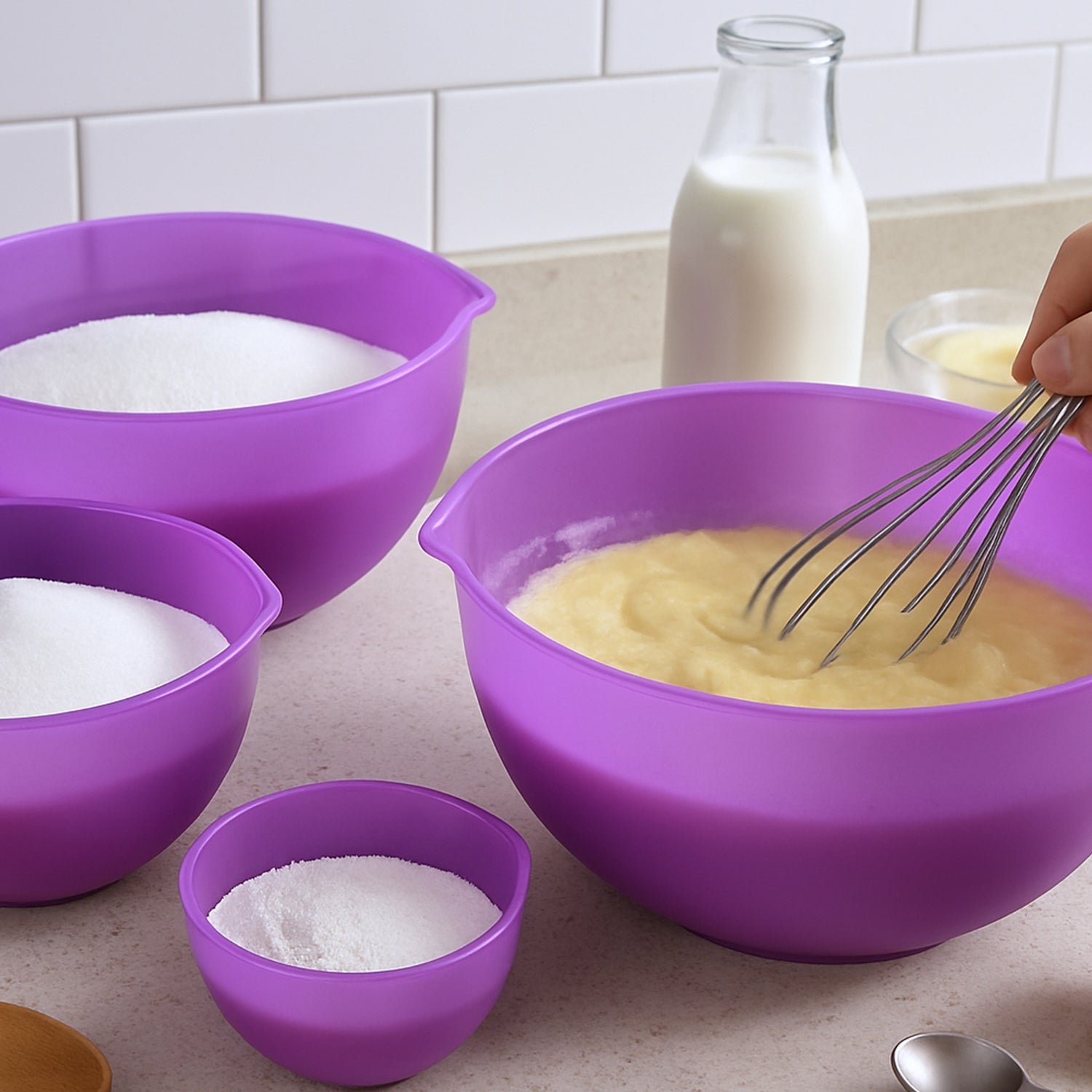 Mix & Measure Prep Bowl Set – 3 Durable BPA-Free Bowls