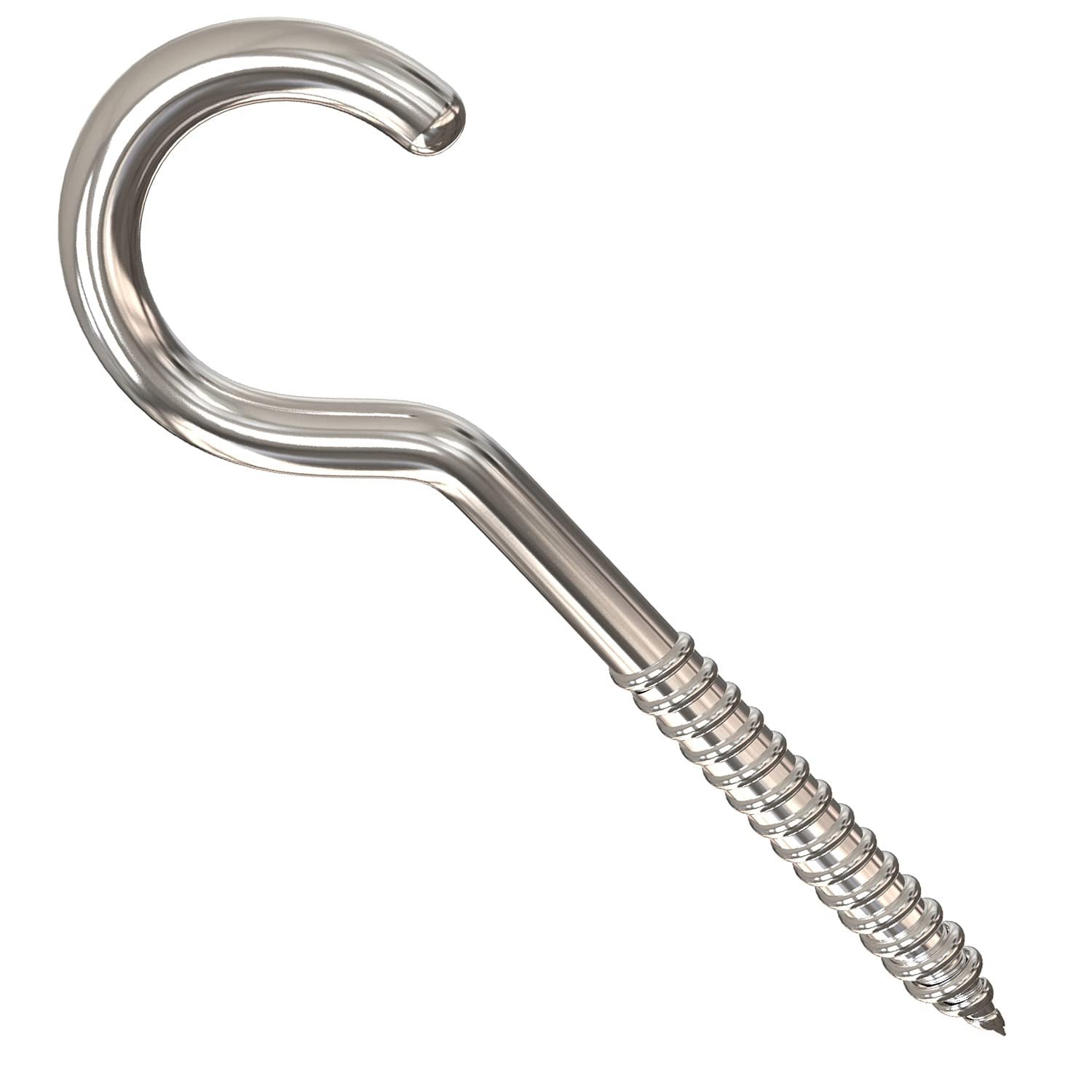 Stainless Steel Eye Hooks – Heavy Duty 6-Piece Screw Set - Image 5