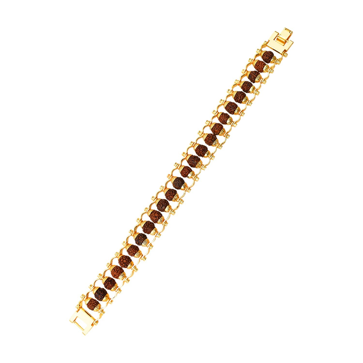 Rudraksha Bracelet – Golden Modern Design for Meditation | Bracelet Bar - Image 7