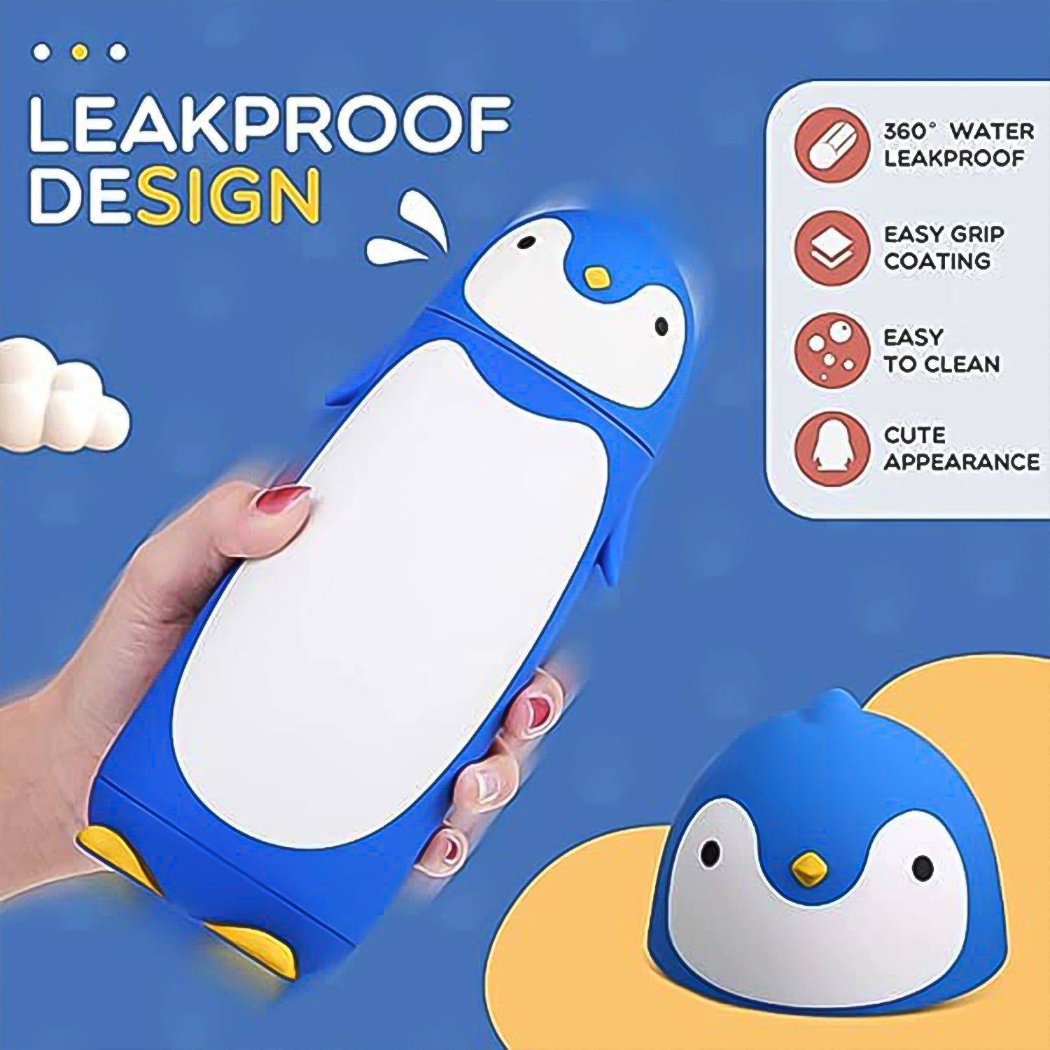 Penguin Water Bottle – Cute Insulated Travel Mug 280ml - Image 3