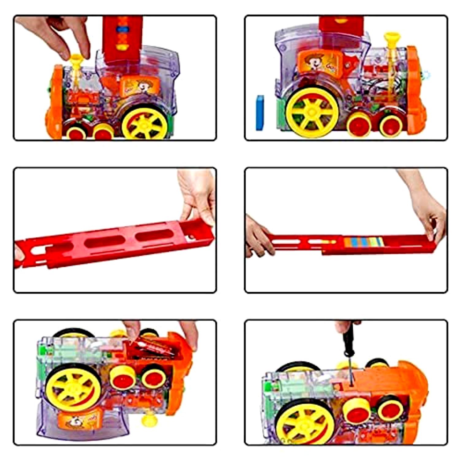 Domino Train Set – 40-Piece Automatic Block Laying Toy | Little Blocks - Image 4