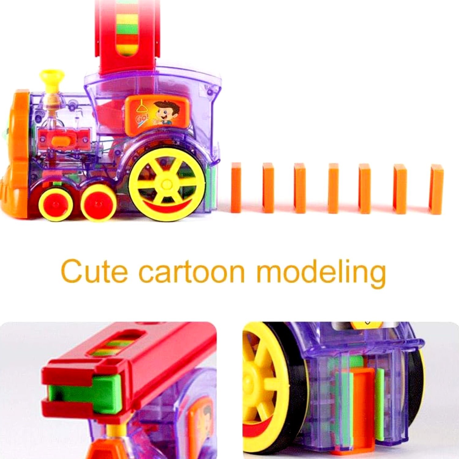 Domino Train Set – 40-Piece Automatic Block Laying Toy | Little Blocks - Image 5