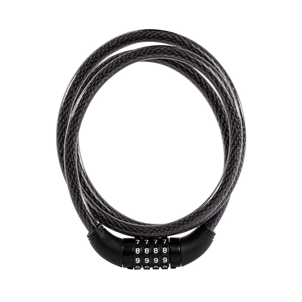 Bicycle Cable Lock – Heavy Duty 4-Dial Combination, Multi-Use | Safora