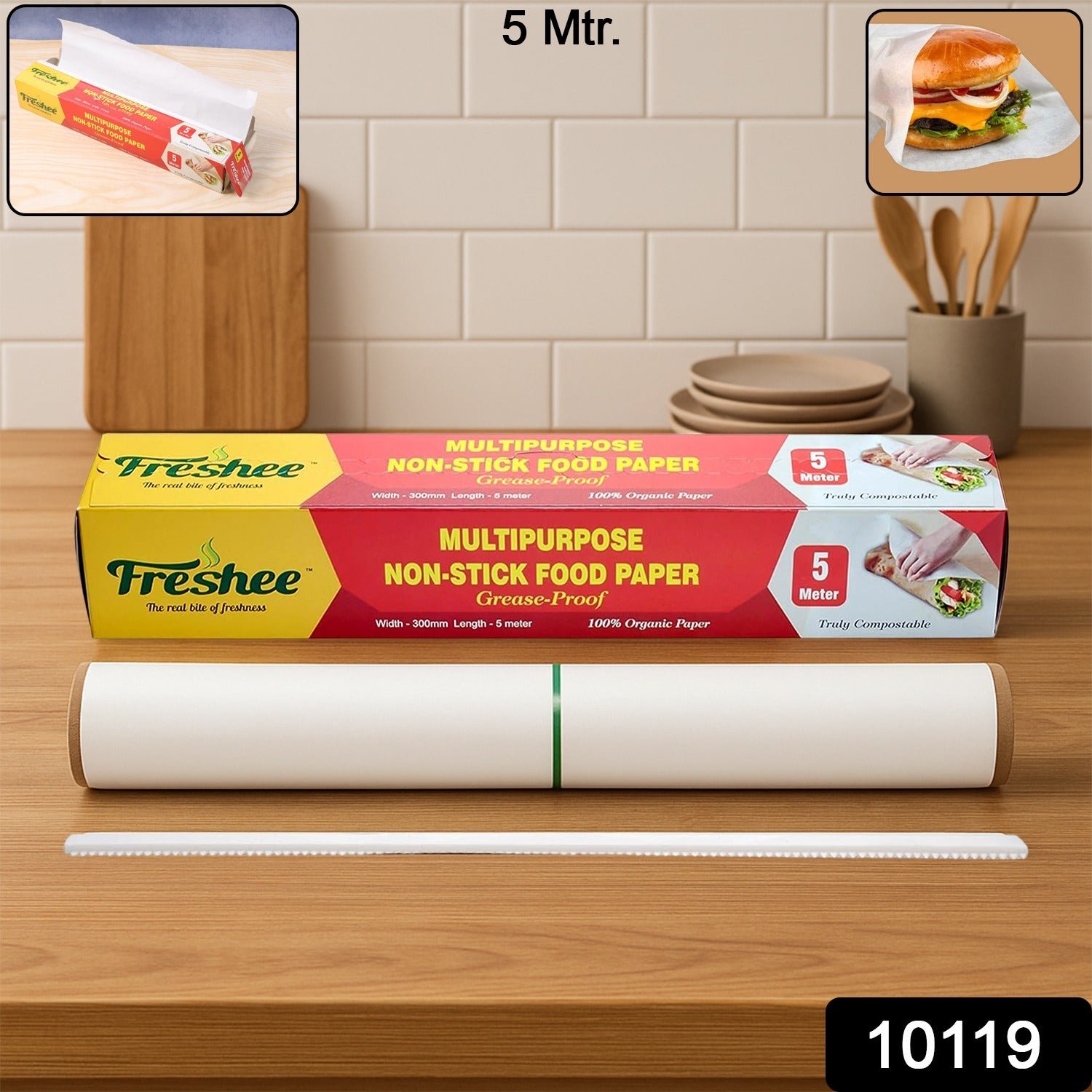 Grease-Proof Food Paper Roll – Non-Stick, Easy Dispense 300mm x 5m - Image 2