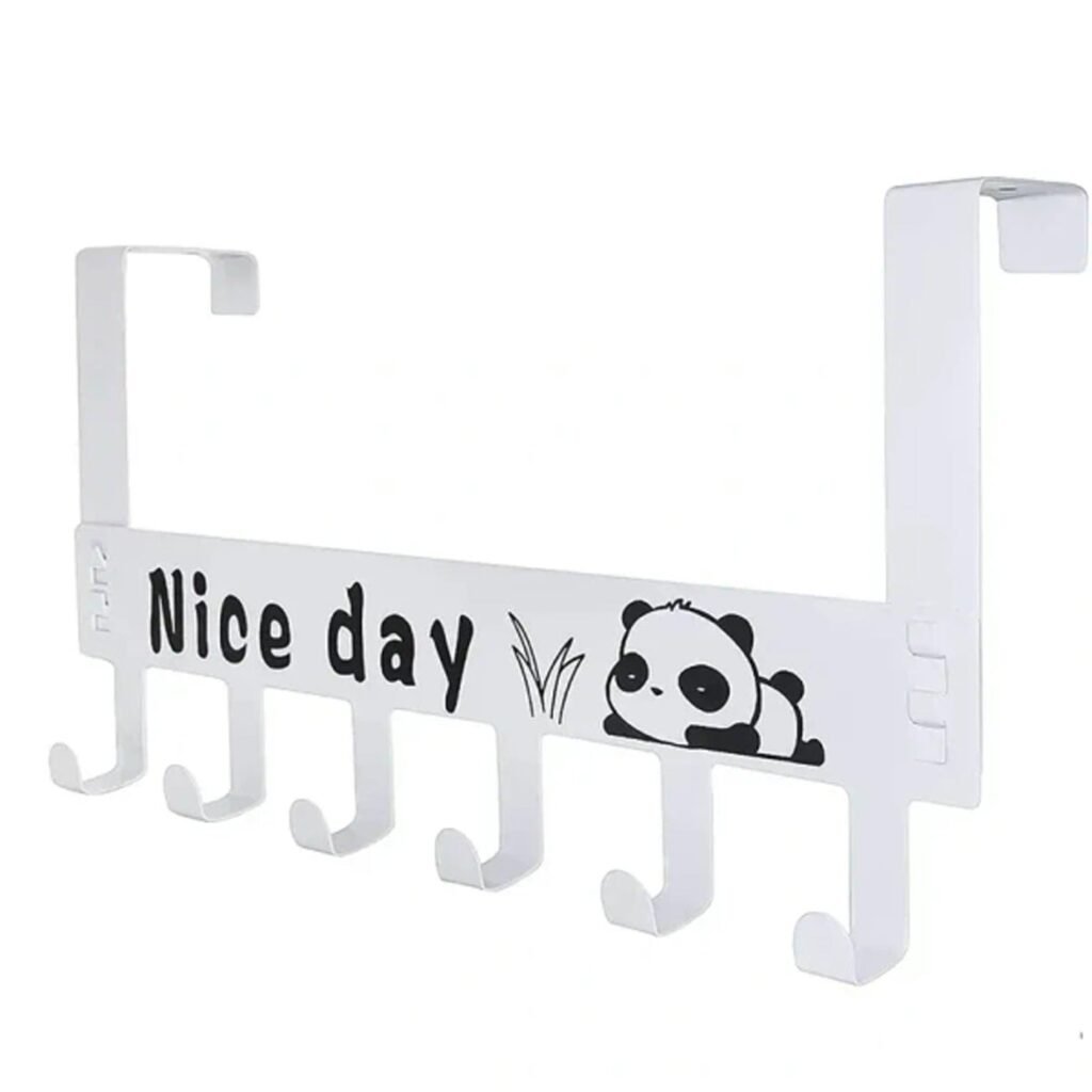 Over Door Hook Hanger Rack – Heavy-Duty 6-Hook Organizer