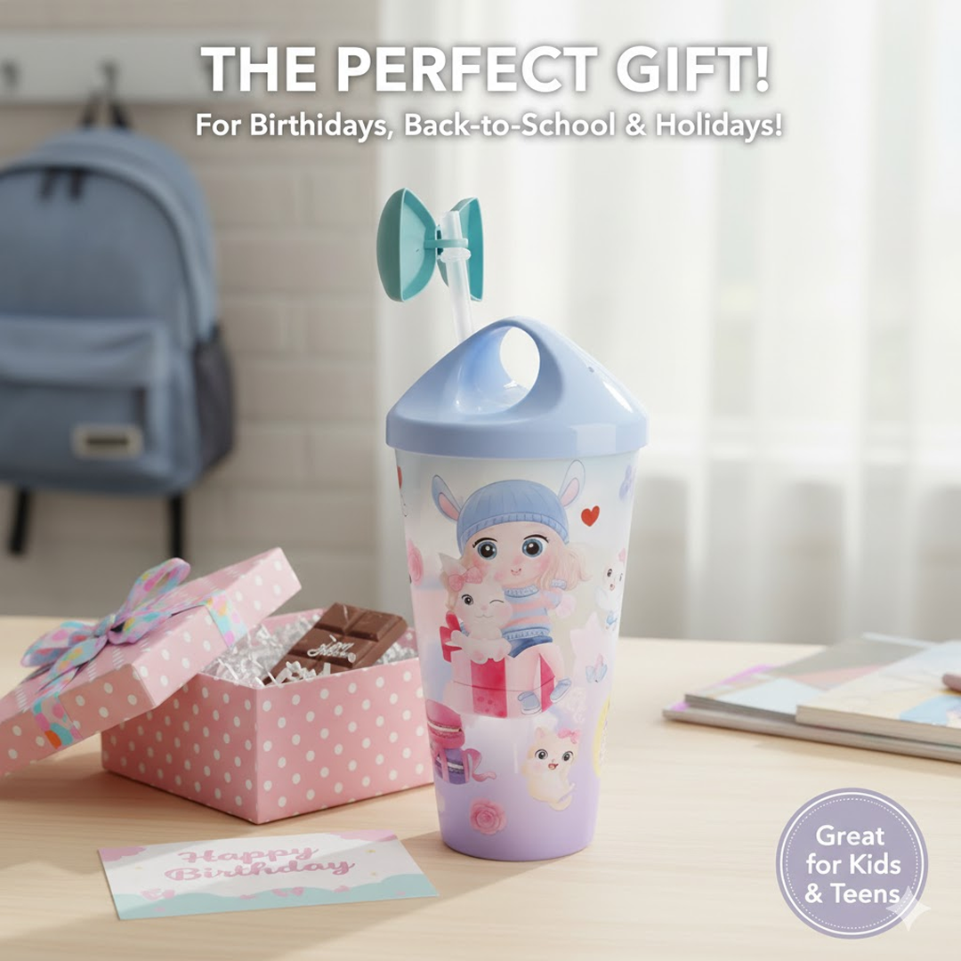 Unicorn Kids Water Bottle – Spill-Proof Straw & BPA-Free | TinyTrendy - Image 3