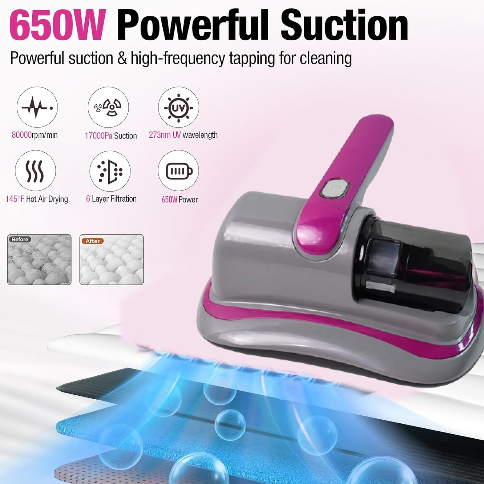Low Noise Handheld Vacuum Cleaner – Powerful, Cordless | Storenzo - Image 3