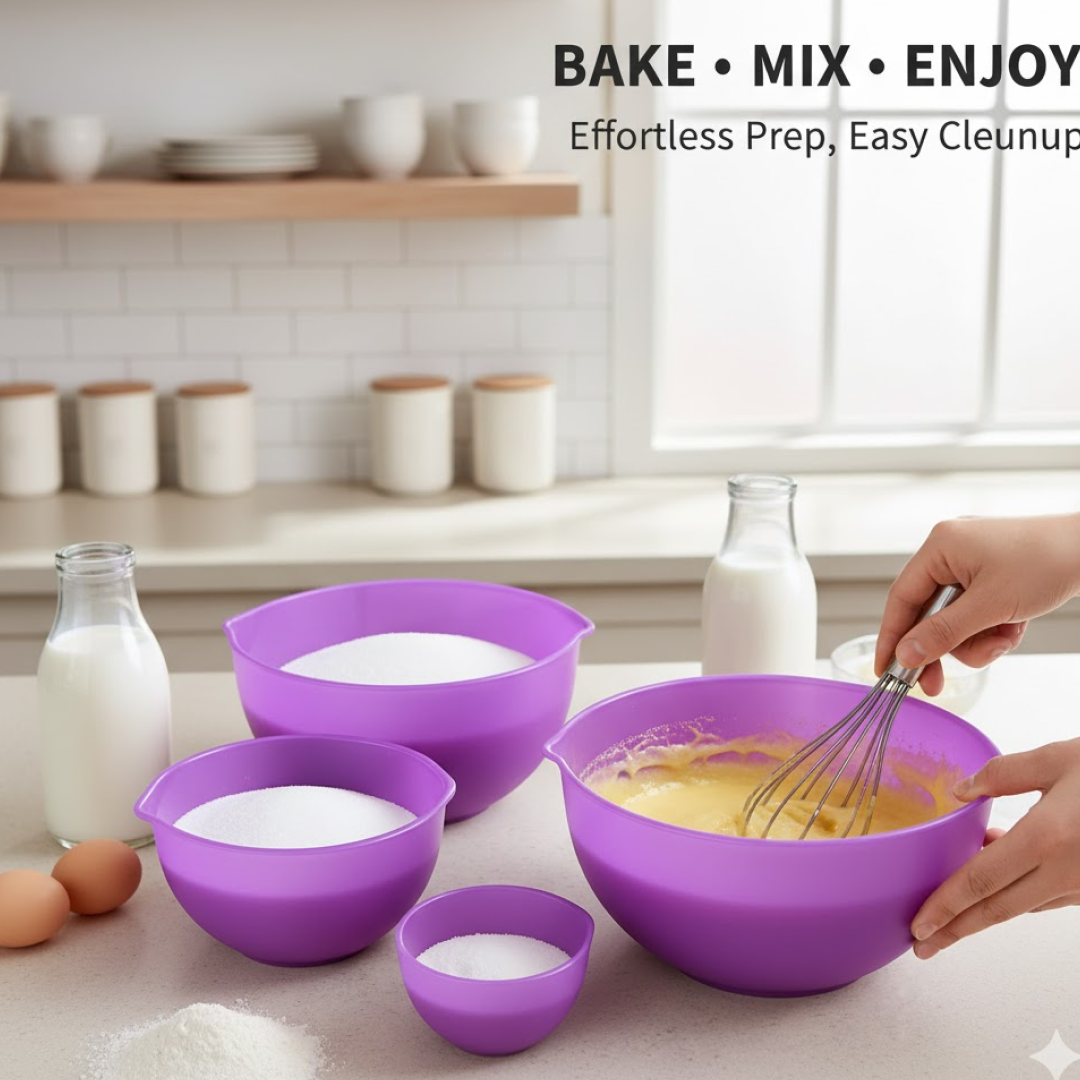 Mix & Measure Prep Bowl Set – 3 Durable BPA-Free Bowls - Image 2