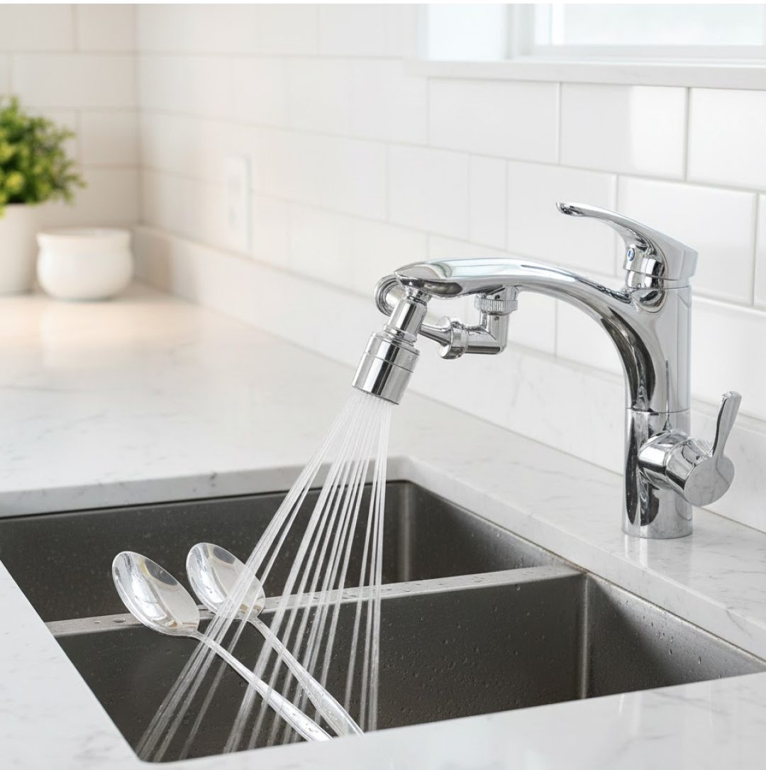 Rotating Faucet Sprayer – 1080° Swivel & Dual Flow | Bathora - Image 2
