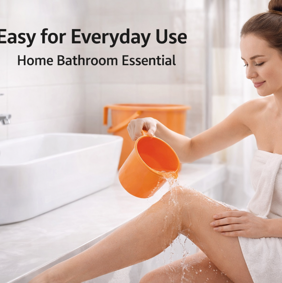 Plastic Bathroom Mug – Durable 1L BPA-Free for Daily Use | Bathora - Image 2