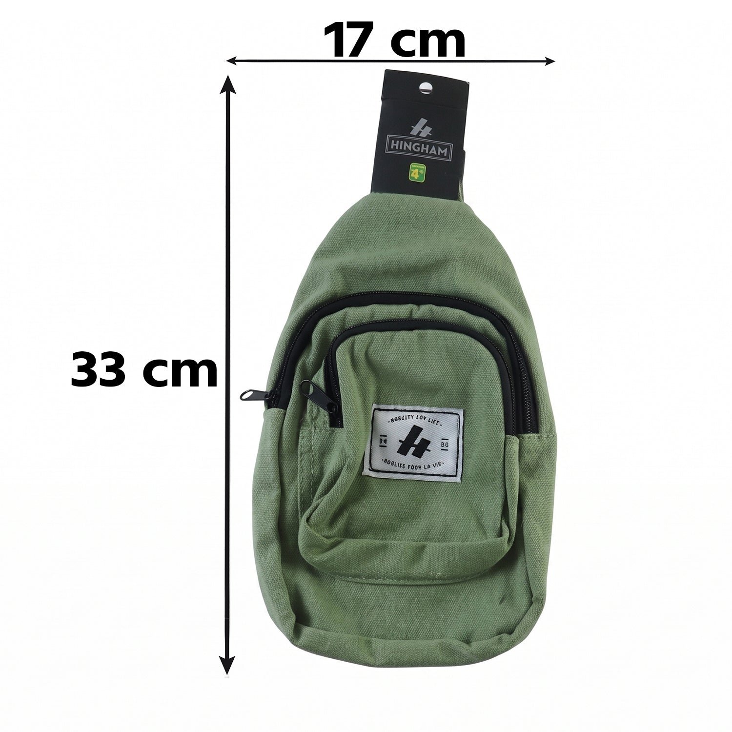 Men Multi Pocket Sling Crossbody Chest Bag Compact Canvas Bag (1 Pc) - Image 6