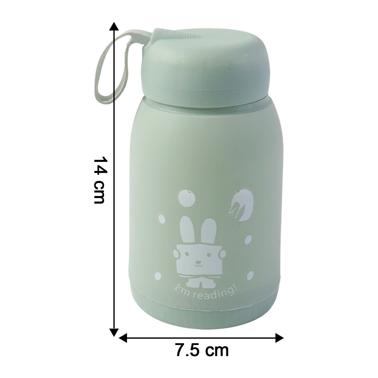 Rabbit Printed Insulated Glass Water Bottle – Leak Proof 330ml - Image 6