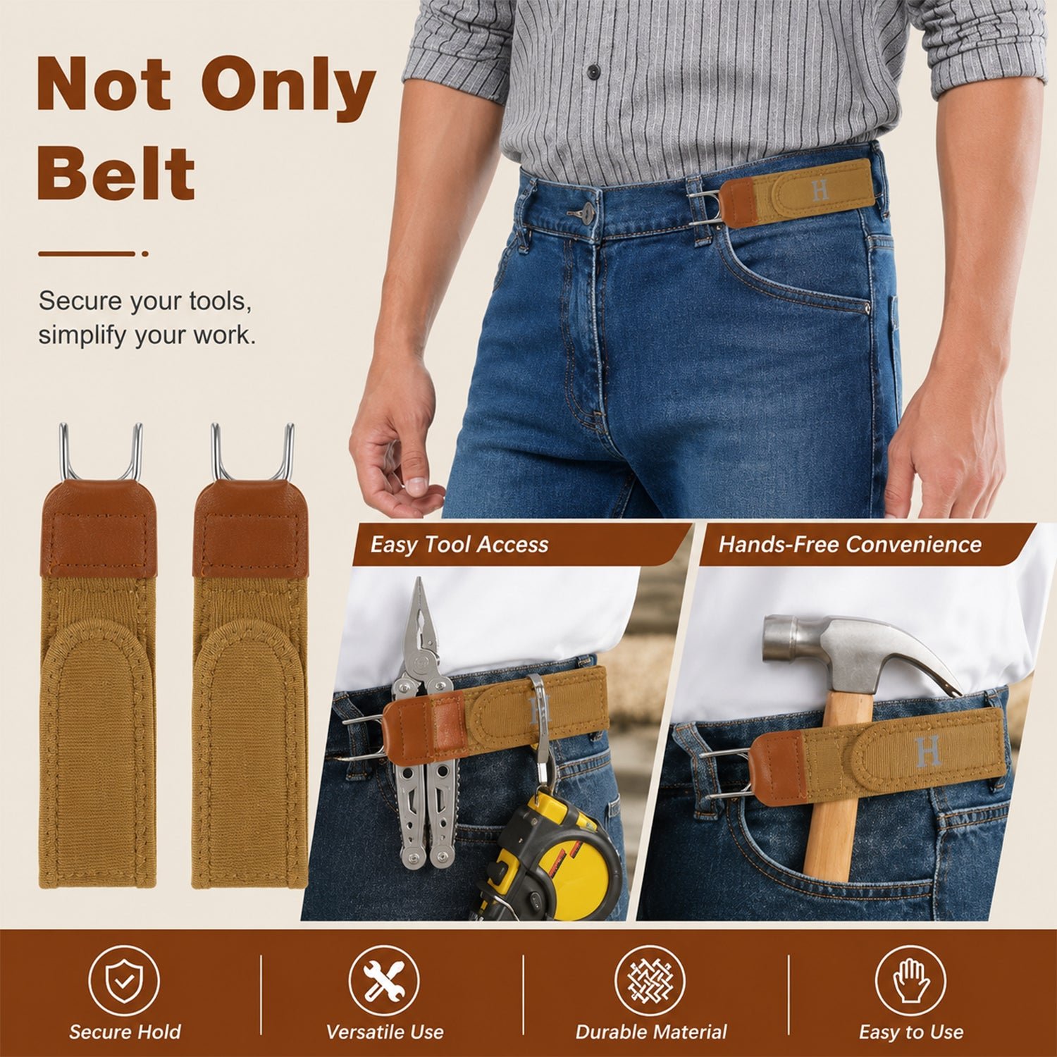 Buckle Less Elastic Belt Invisible Stretch Waist Belt No Bulge Lazy (1 Pc) - Image 7