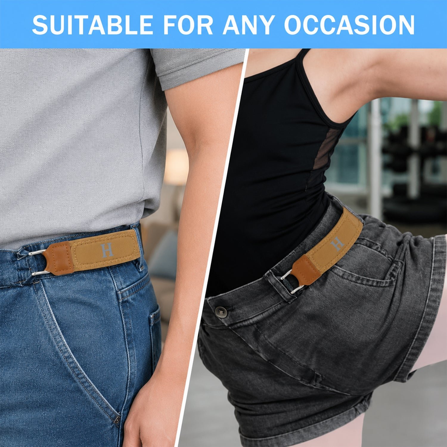Buckle Less Elastic Belt Invisible Stretch Waist Belt No Bulge Lazy (1 Pc) - Image 3