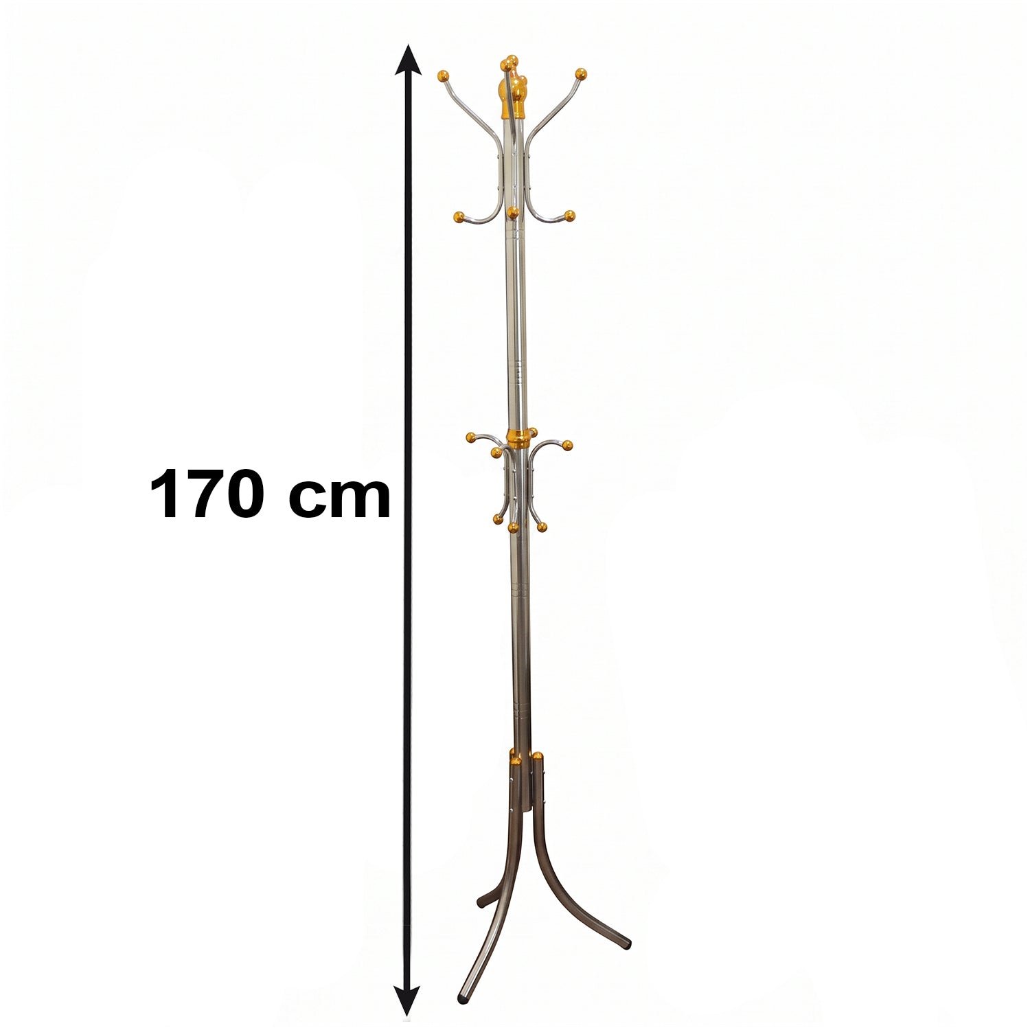Metal Floor Standing Coat Rack Clothes Hanger Stand with Multi Hooks (1 Pc) - Image 6