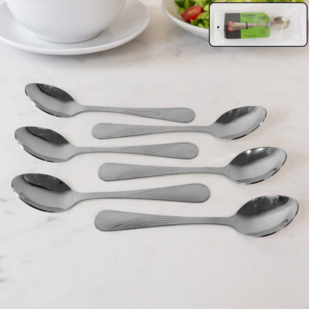 Stainless Steel Dining Spoon Set – Durable 6-Piece Collection