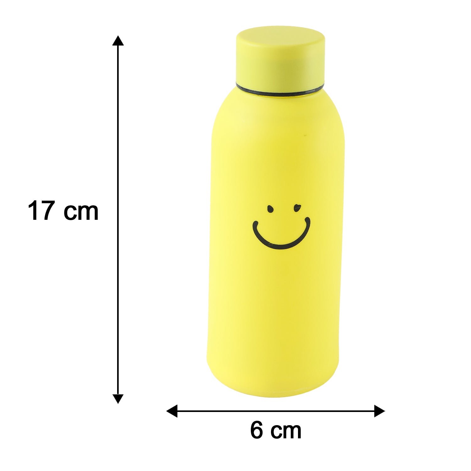 400 ML Smiley Face Glass Water Bottle with Silicone Sleeve for Office (1 Pc) - Image 6