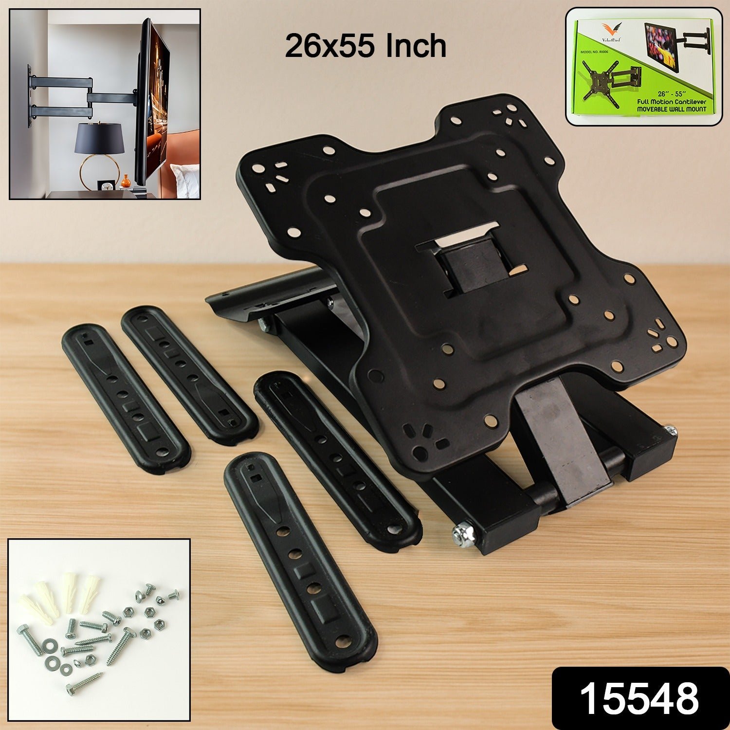 Full Motion TV Wall Mount Bracket – Heavy Duty 26–55 Inch Cantilever - Image 2