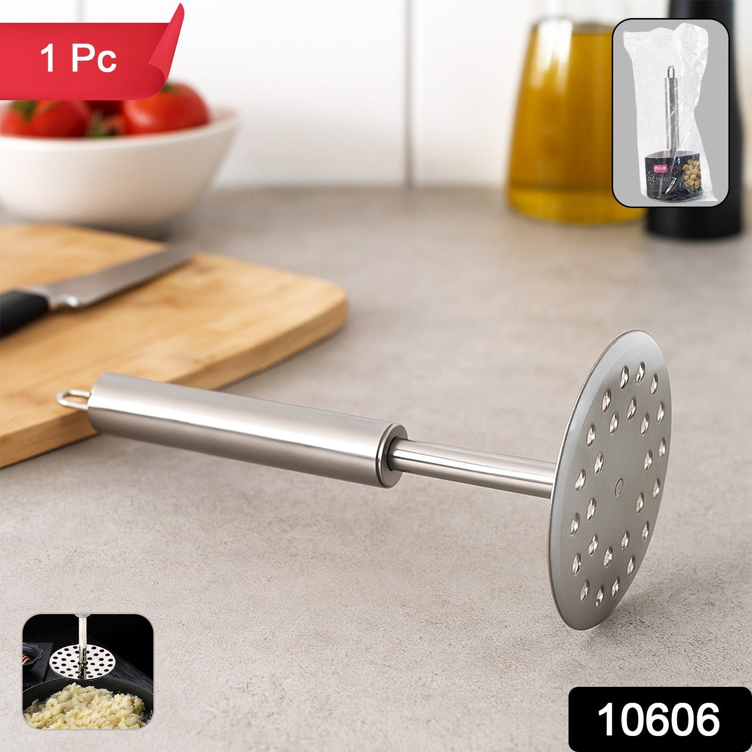 Stainless Steel Potato Masher – Heavy Duty & Ergonomic Handle - Image 2