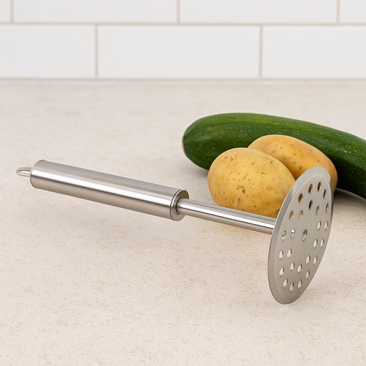 Stainless Steel Potato Masher – Heavy Duty & Ergonomic Handle - Image 3
