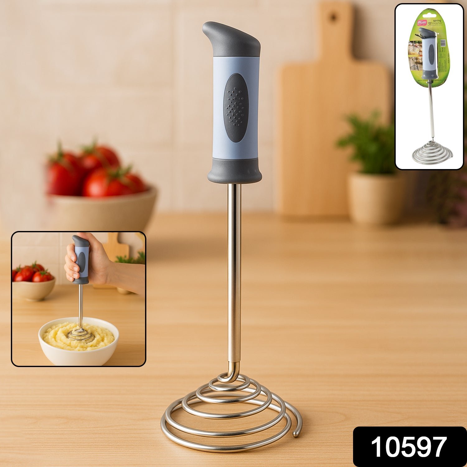 Stainless Steel Potato Masher – Heavy Duty with Comfortable Grip - Image 2