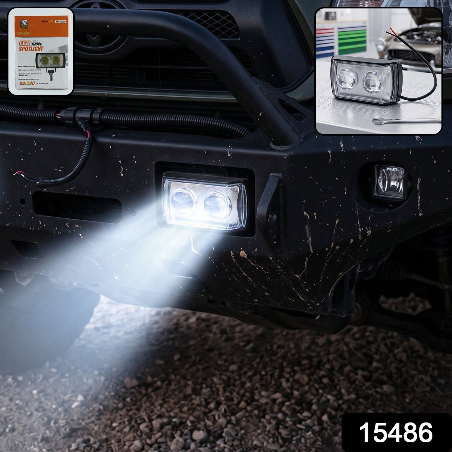 3 Mode LED Fog Light – Ultra Mini Dual Lens for Vehicle Safety - Image 2